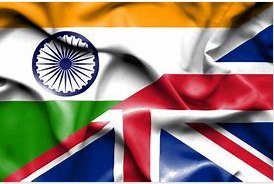 india and UK flags